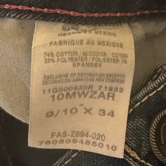 Used Wrangler Booty Up Ladies American Royal Low Rise Dark Stonewash 10MWZAR - Picture 10 of 10